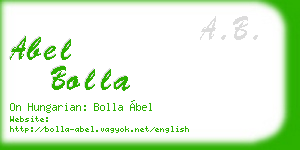 abel bolla business card